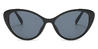 Black Grey Hadi - Cat Eye Sunglasses
