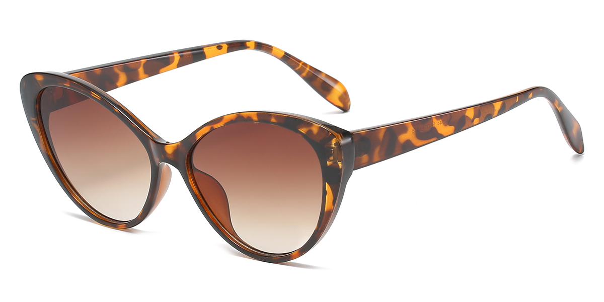 Tortoiseshell Gradual Brown - Cat eye Sunglasses - Hadi
