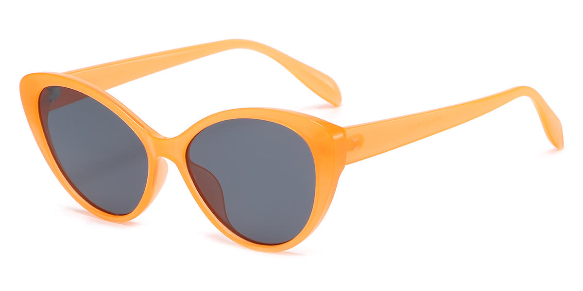 Transparent Orange Grey Hadi - Cat Eye Sunglasses