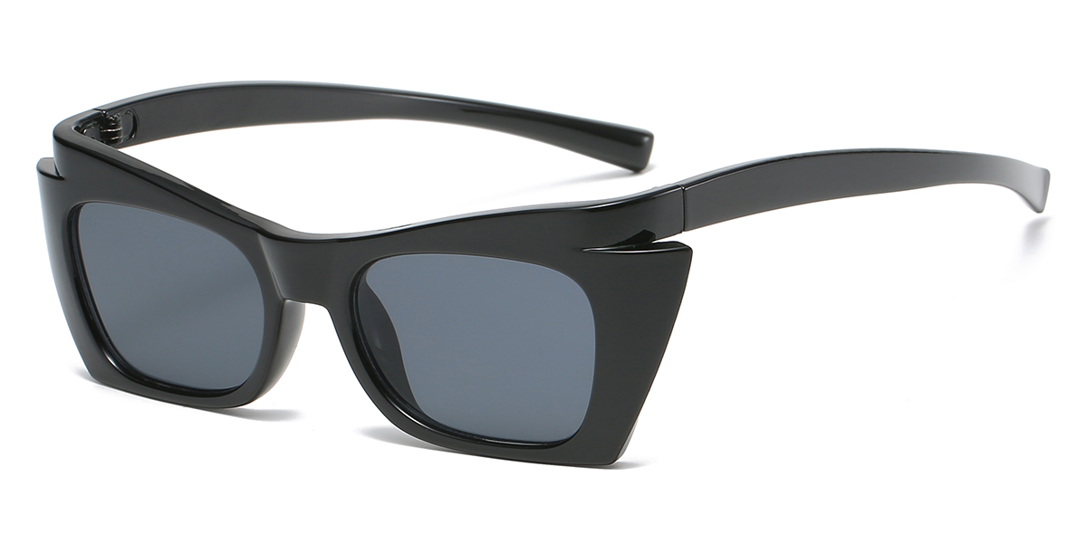 Black Grey - Cat eye Sunglasses - True