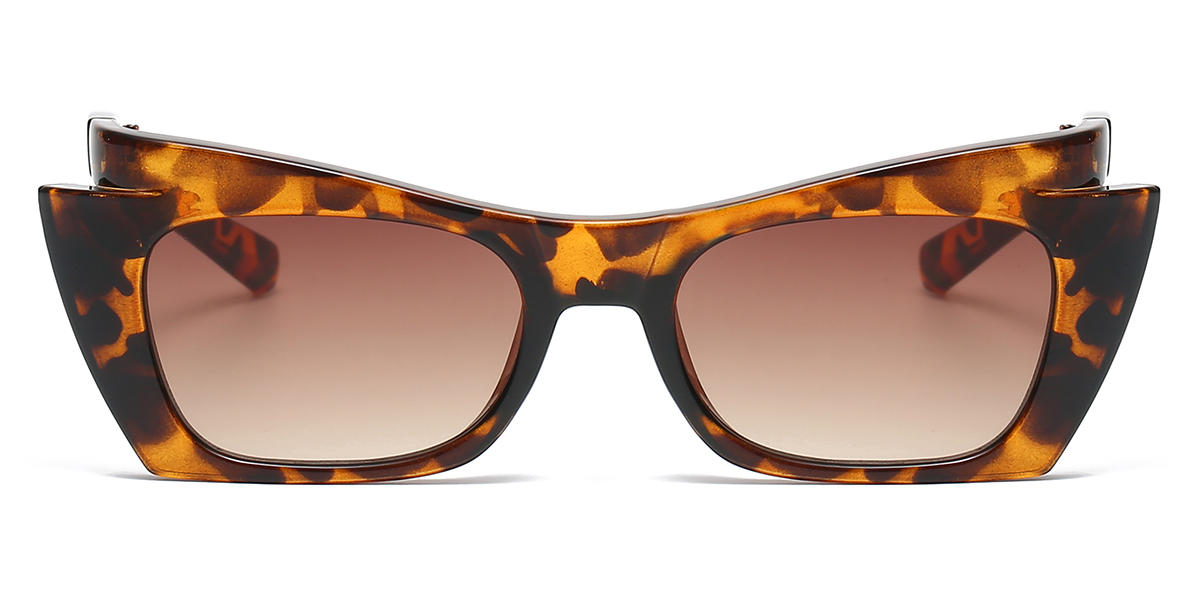 Tortoiseshell Gradual Brown True - Cat Eye Sunglasses