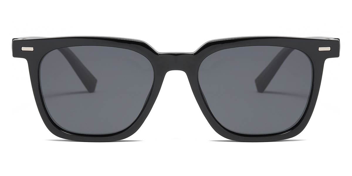 Black Grey - Square Sunglasses - Jojo