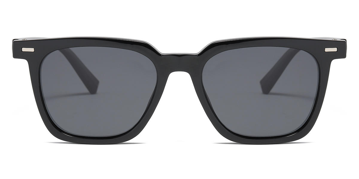 Black Grey Jojo - Square Sunglasses