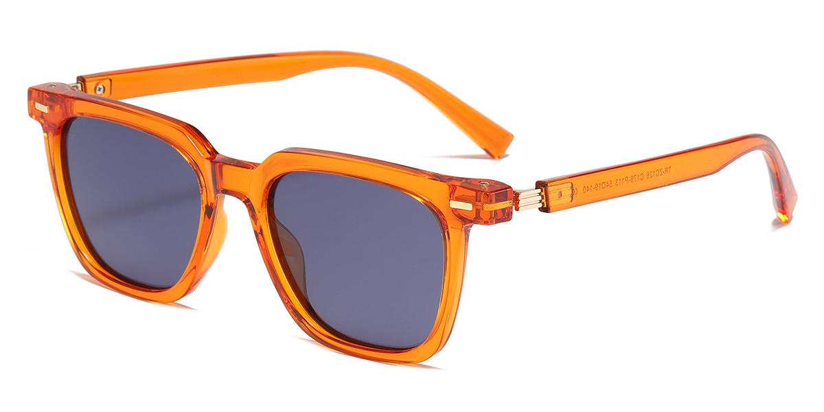 Orange Grey Jojo - Square Sunglasses