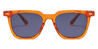 Orange Grey Jojo - Square Sunglasses