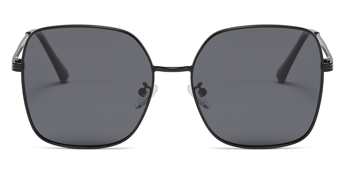 Black Grey - Square Sunglasses - Lianna