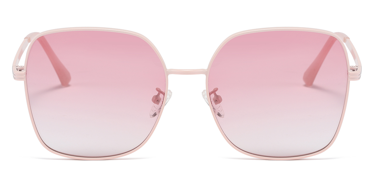 Pink Gradual Pink - Square Sunglasses - Lianna