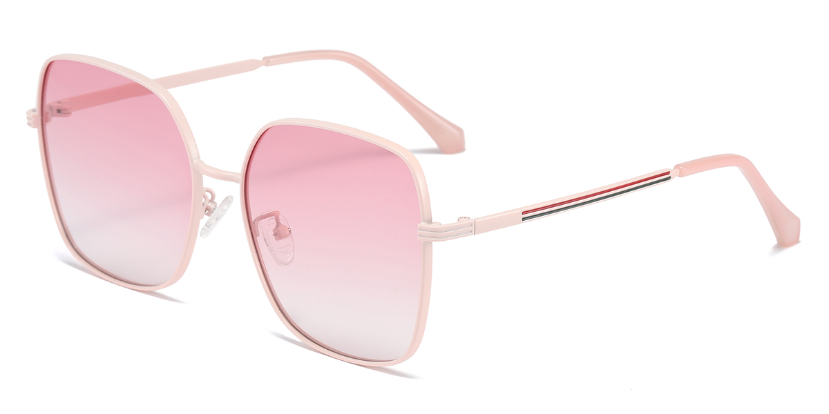 Pink Gradual Pink - Square Sunglasses - Lianna