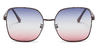 Coffee Blue Red Lianna - Square Sunglasses
