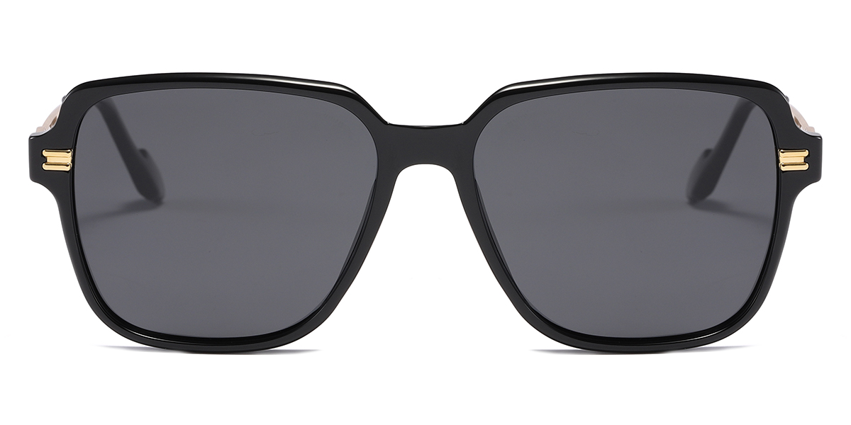 Black Grey - Square Sunglasses - Gary