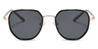 Black Grey Sky - Oval Sunglasses