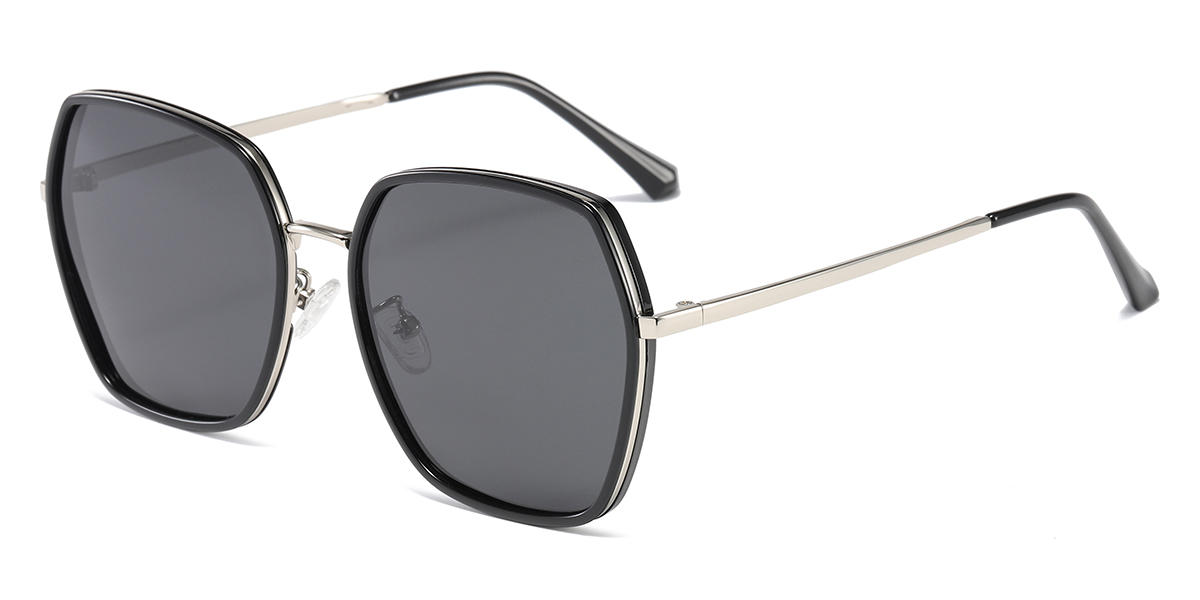 Black Grey Rylen - Square Sunglasses