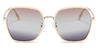 Milky White Tawny Black Rylen - Square Sunglasses