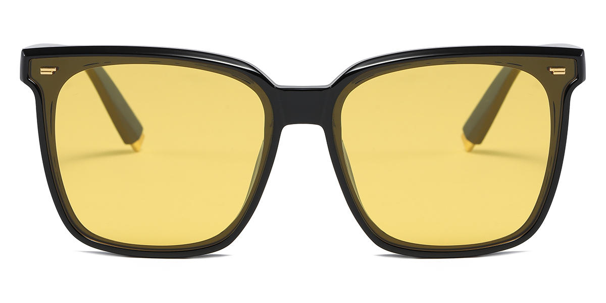 Black Yellow Aldo - Square Sunglasses