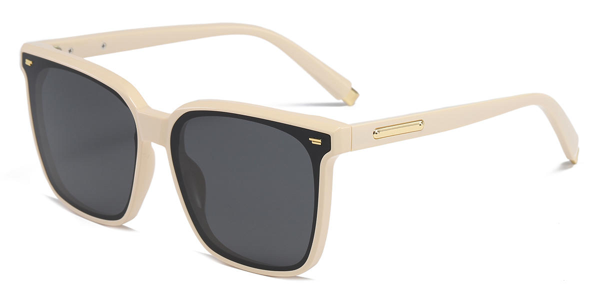 Milky White Grey Aldo - Square Sunglasses