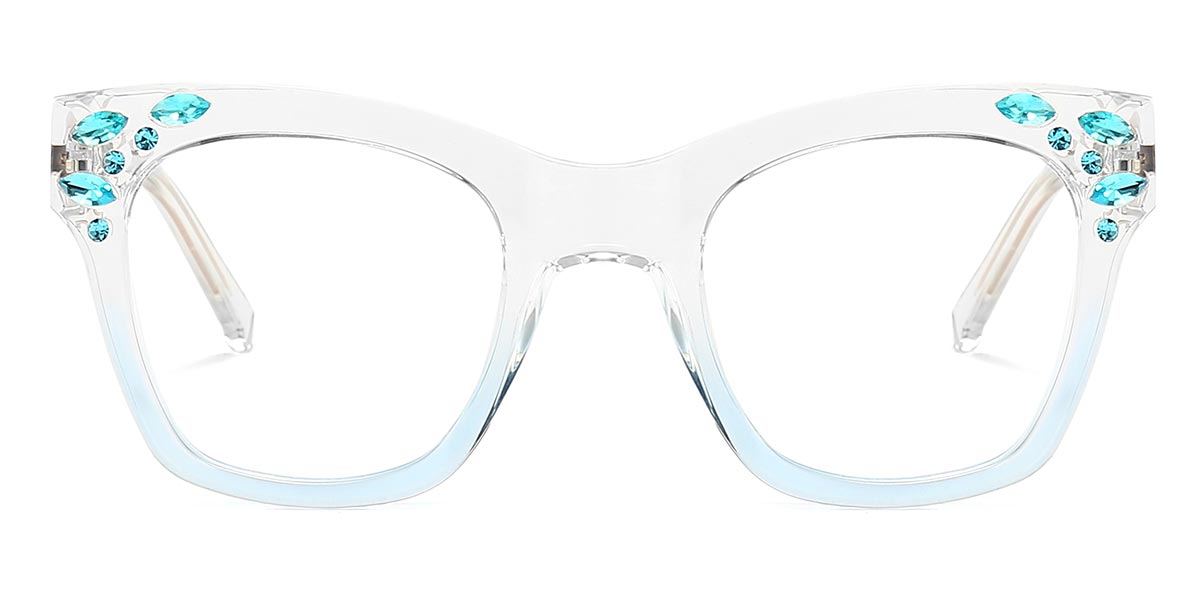 Blue - Square Glasses - Byron