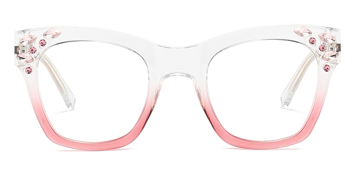 Pink - Square Glasses - Byron