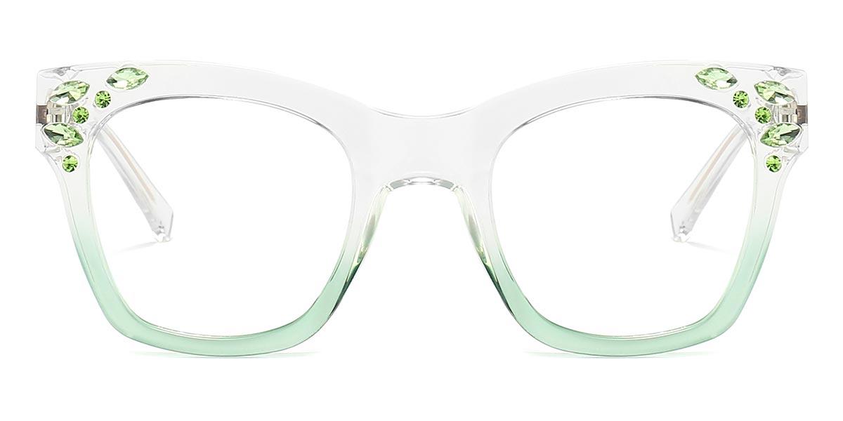 Green Byron - Square Glasses
