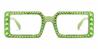 Green Green Diamond Michael - Rectangle Glasses
