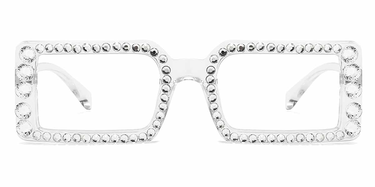 White Diamond - Rectangle Glasses - Michael