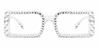Clear White Diamond Michael - Rectangle Glasses