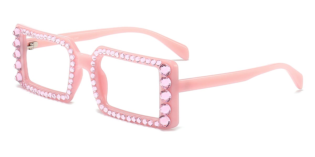 Pink Diamond - Rectangle Glasses - Michael