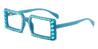 Blue Blue Diamond Michael - Rectangle Glasses