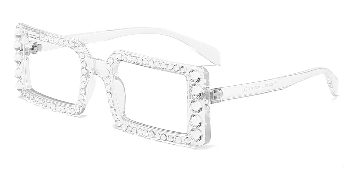 White Diamond - Rectangle Glasses - Michael
