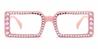 Pink Pink Diamond Michael - Rectangle Glasses