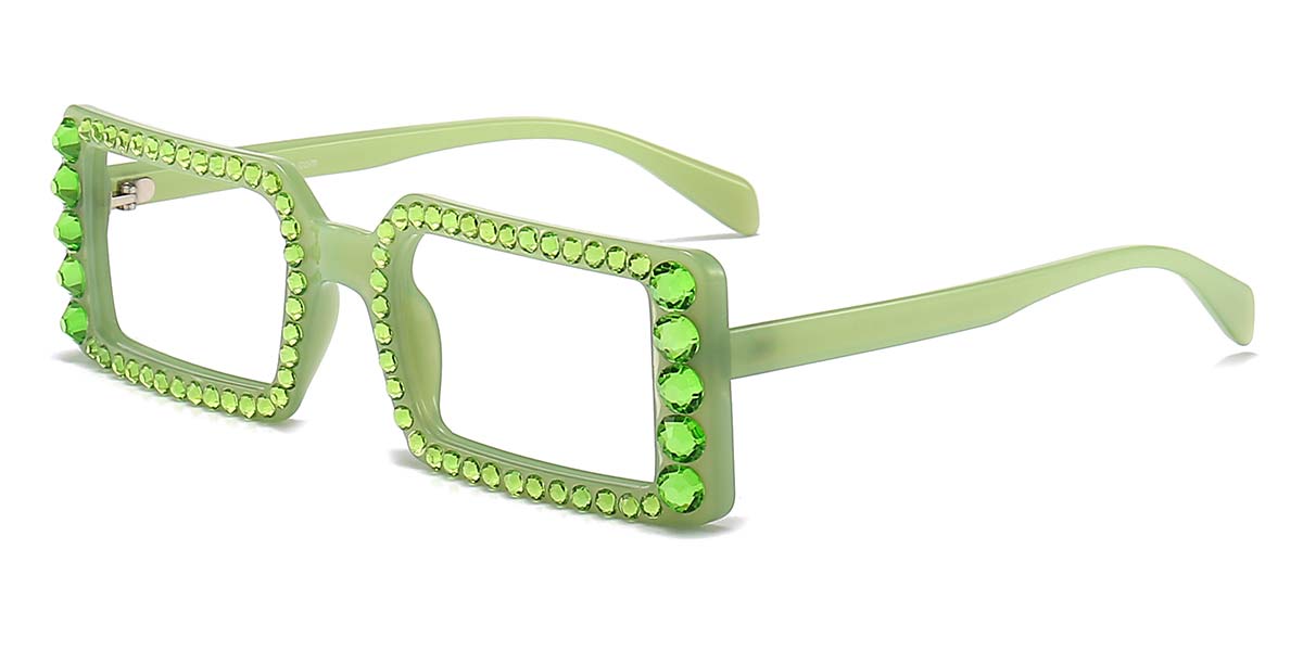 Green Diamond - Rectangle Glasses - Michael