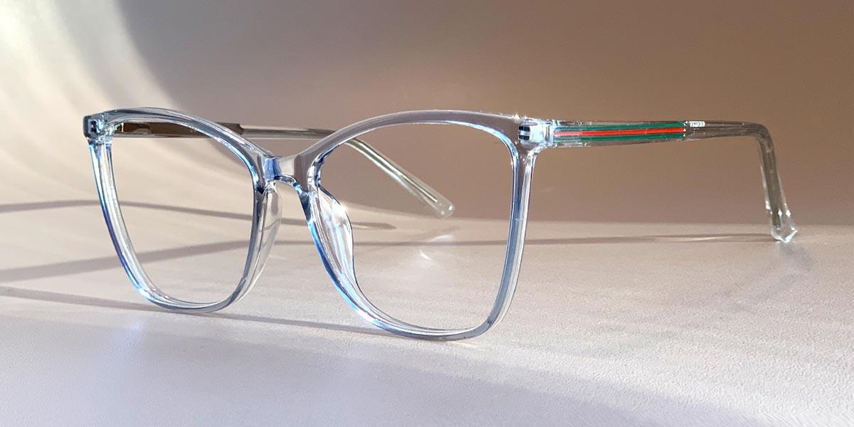 Ligeia - Rectangle Blue Glasses For Women & Men