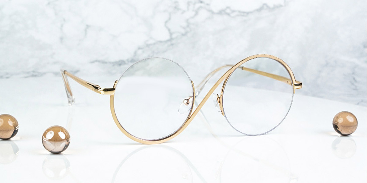 Gold - Round Glasses - Nevaeh
