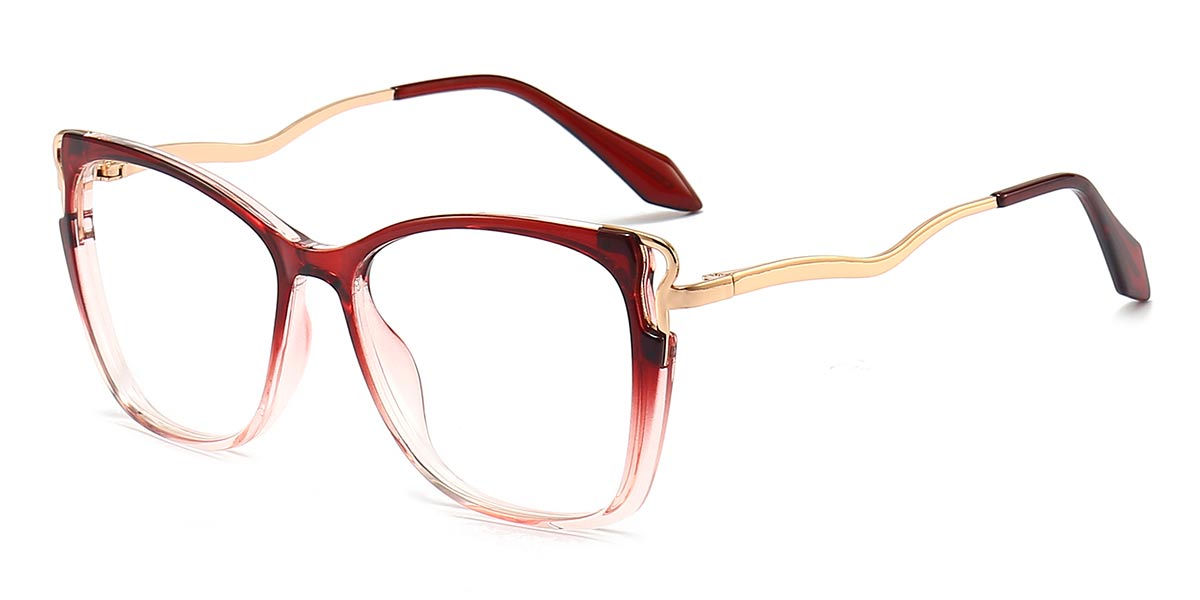 Red - Cat eye Glasses - Aphra