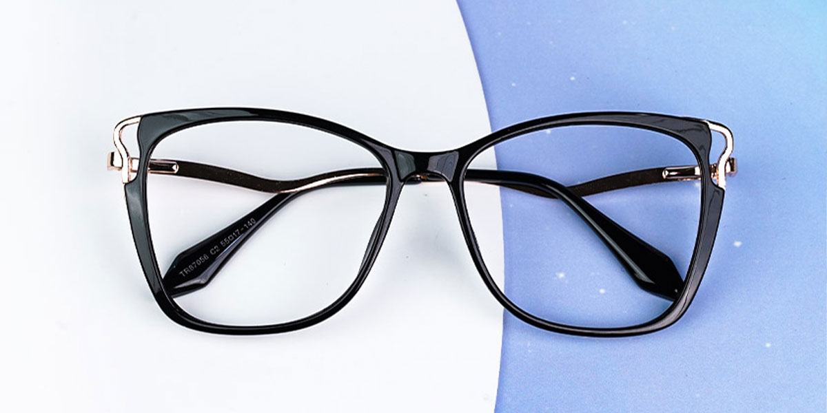 Black - Cat eye Glasses - Aphra