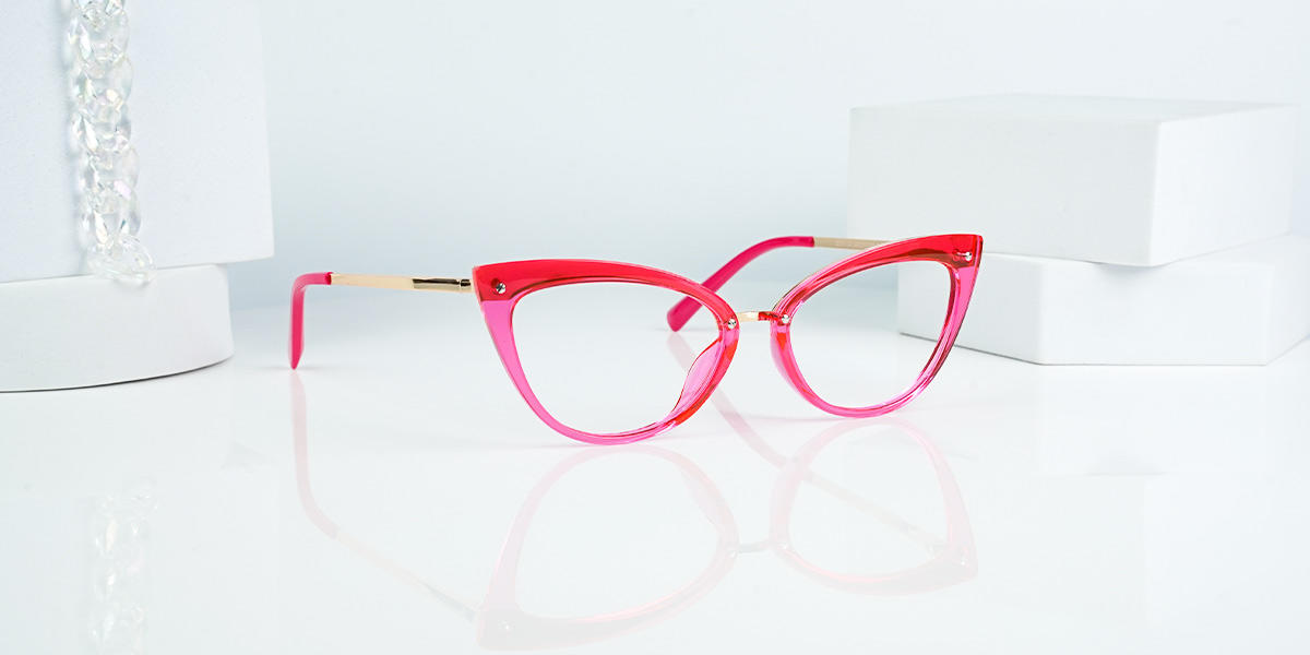 Neon Pink Caia - Cat Eye Glasses