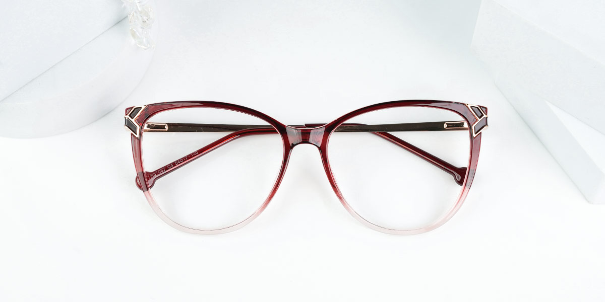 Red - Cat eye Glasses - Molly