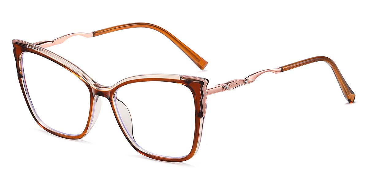 Brown - Cat eye Glasses - Winona