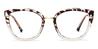 Grey Stripe Danna - Cat Eye Glasses