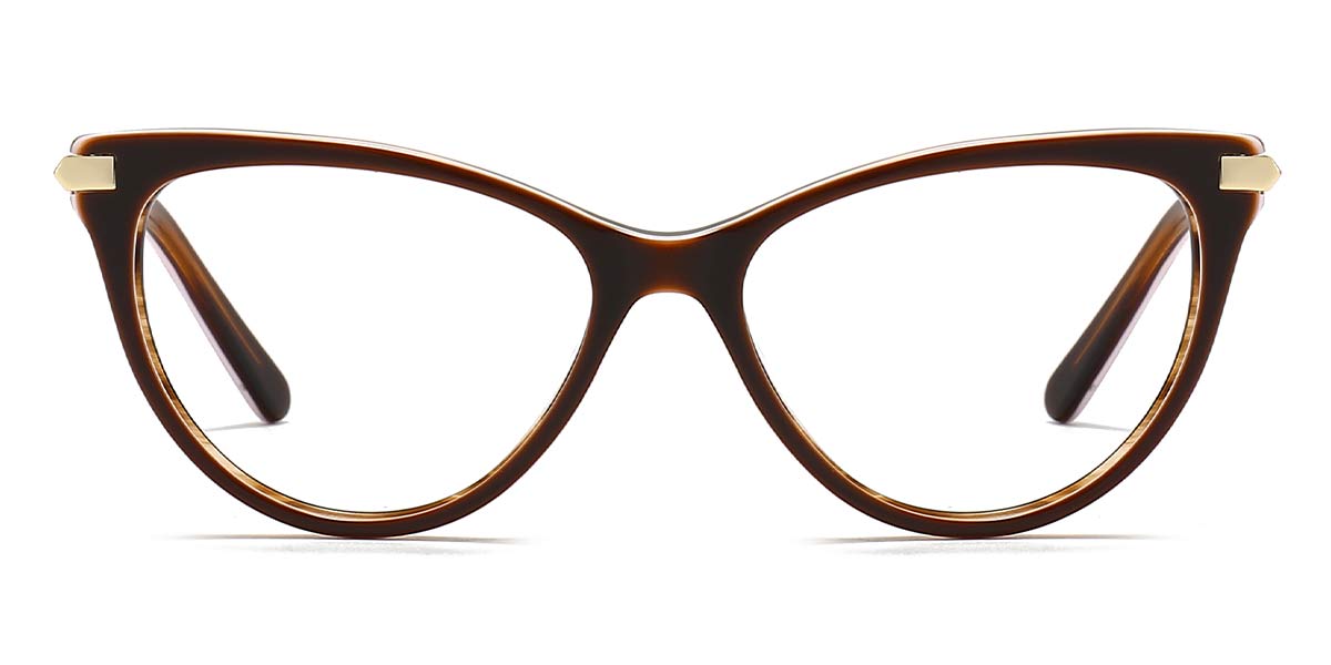 Coffee - Cat eye Glasses - Star