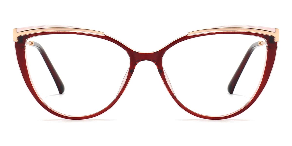 Red - Cat eye Glasses - Kynd