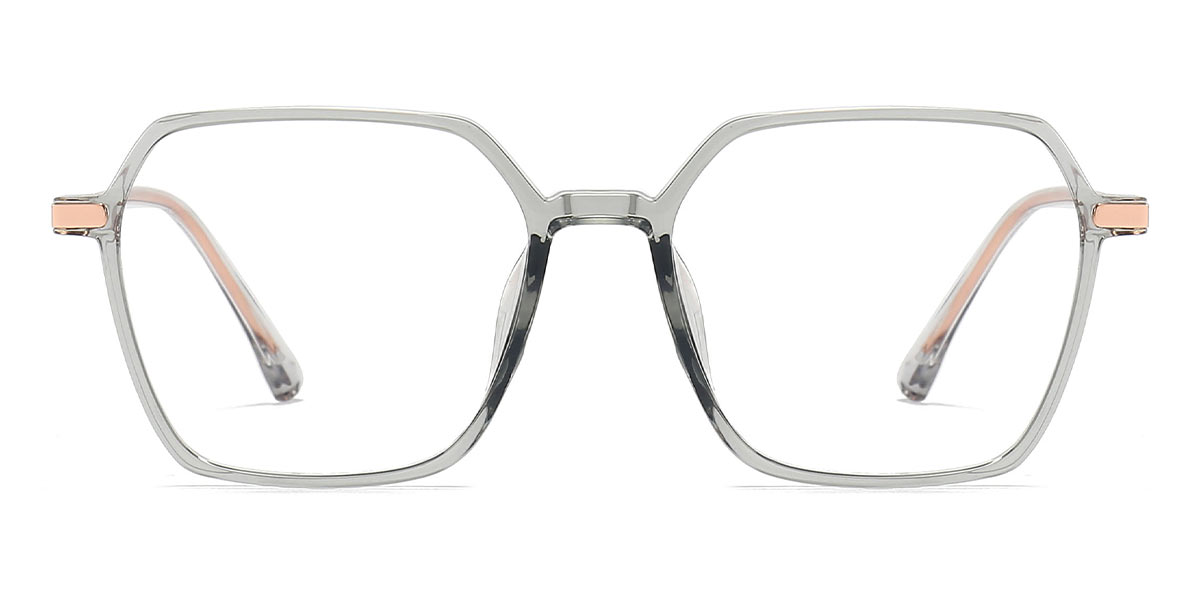 Grey - Square Glasses - Jelsy