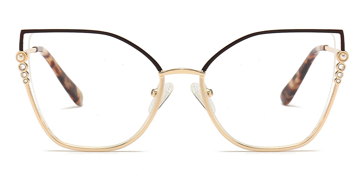 Brown - Cat eye Glasses - Kolly