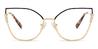 Gold Brown Kolly - Cat Eye Glasses