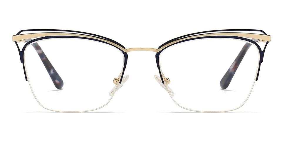 Gold Blue Lizy - Cat Eye Glasses