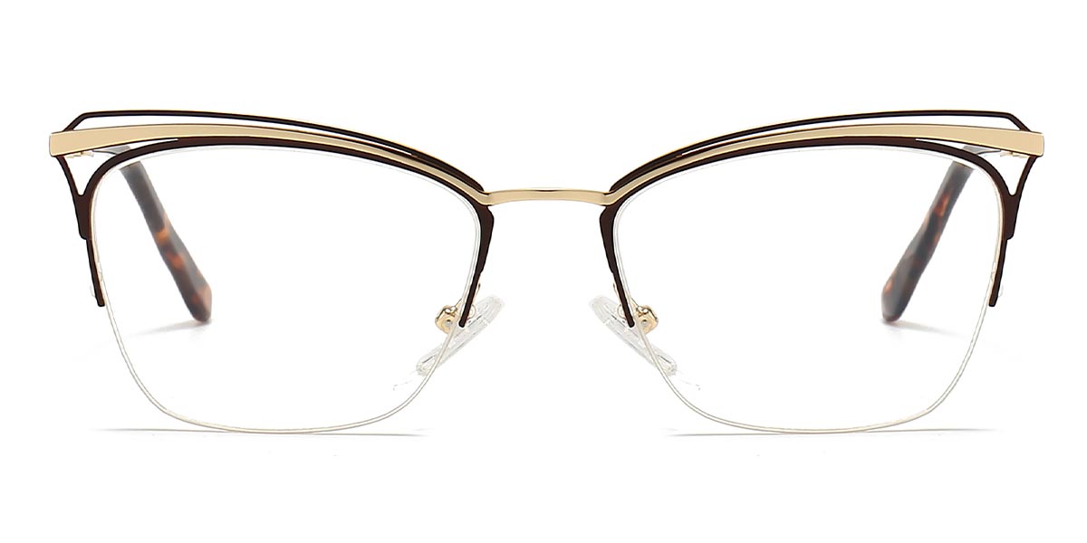 Brown - Cat eye Glasses - Lizy