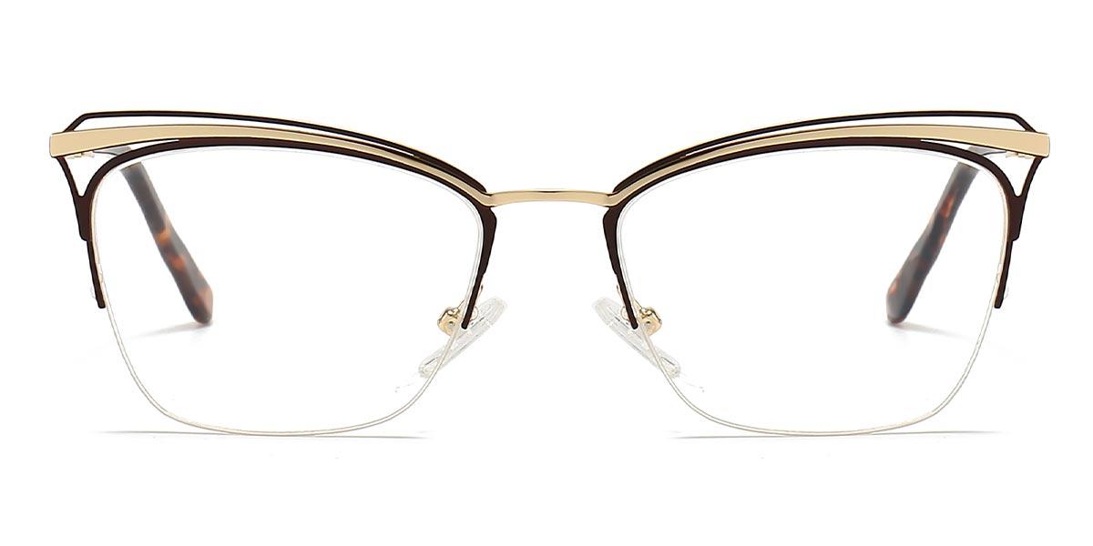 Gold Brown Lizy - Cat Eye Glasses