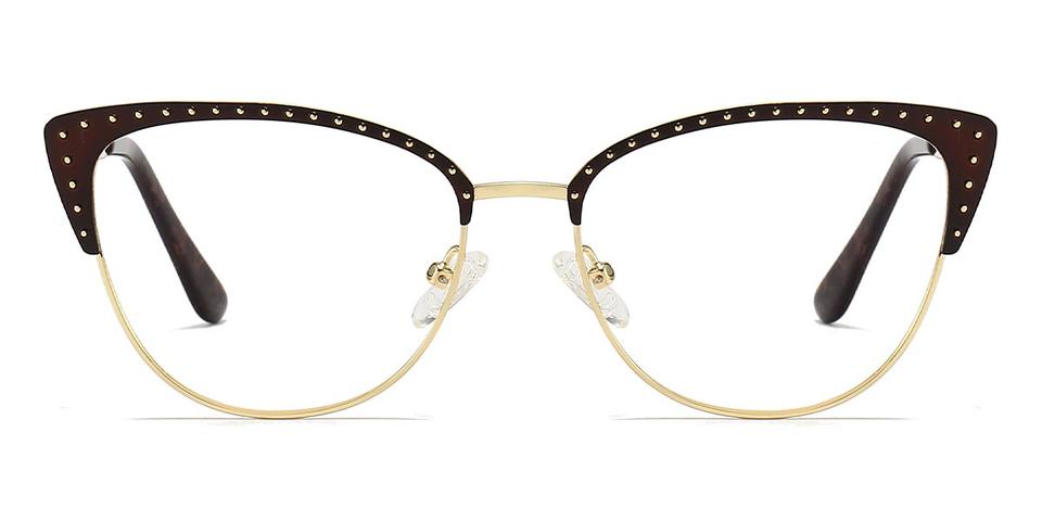 Gold Brown Marty - Cat Eye Glasses