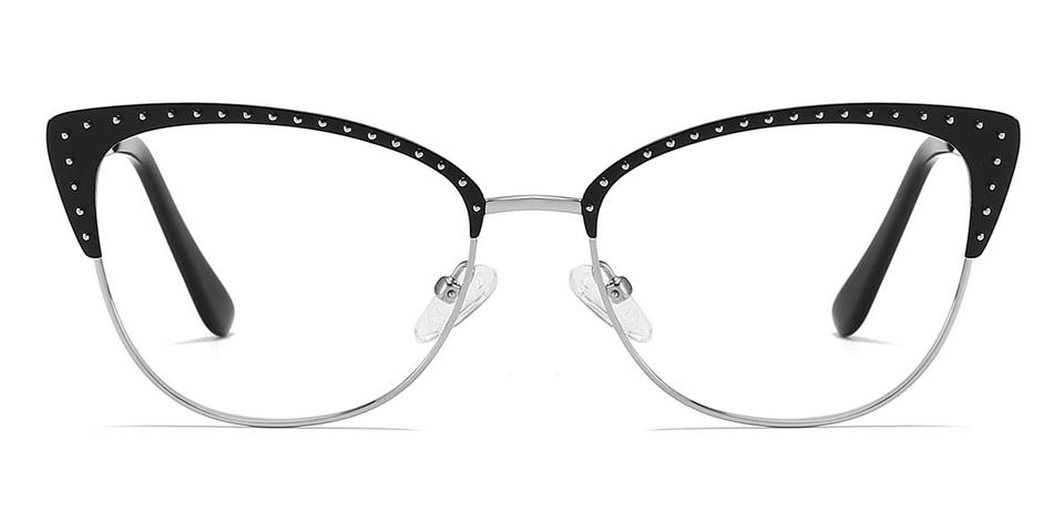 Black Silver Marty - Cat Eye Glasses