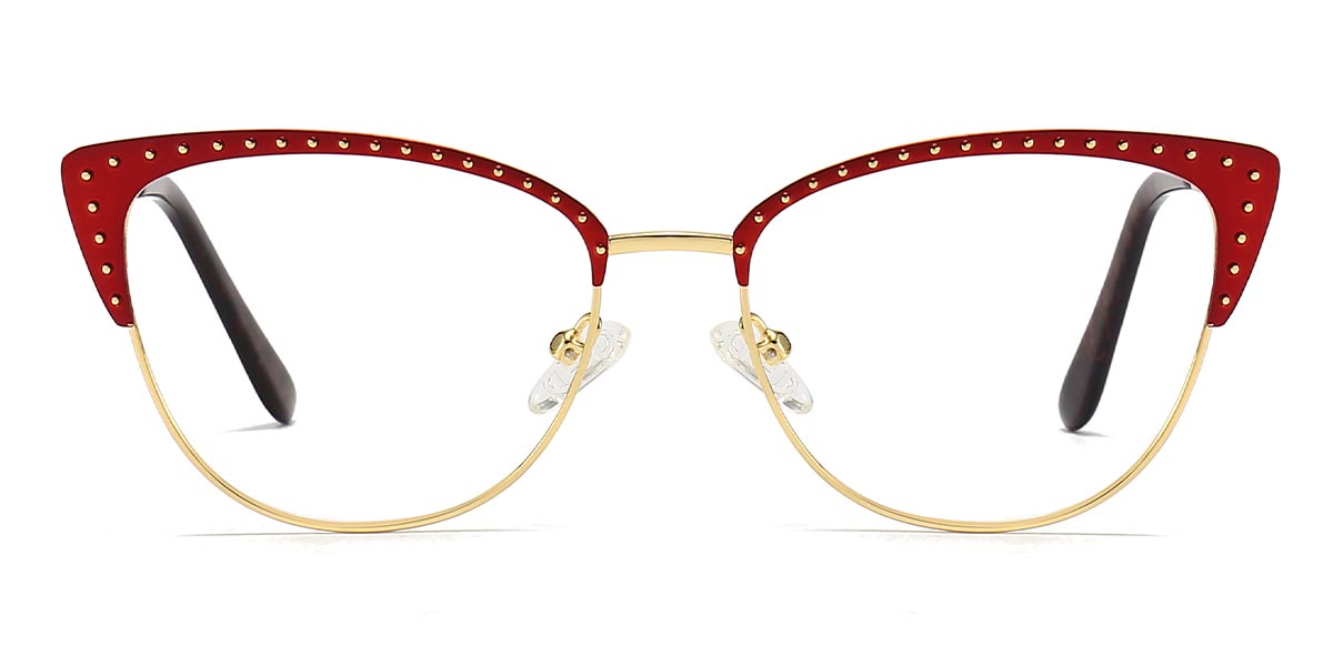 Red - Cat eye Glasses - Marty