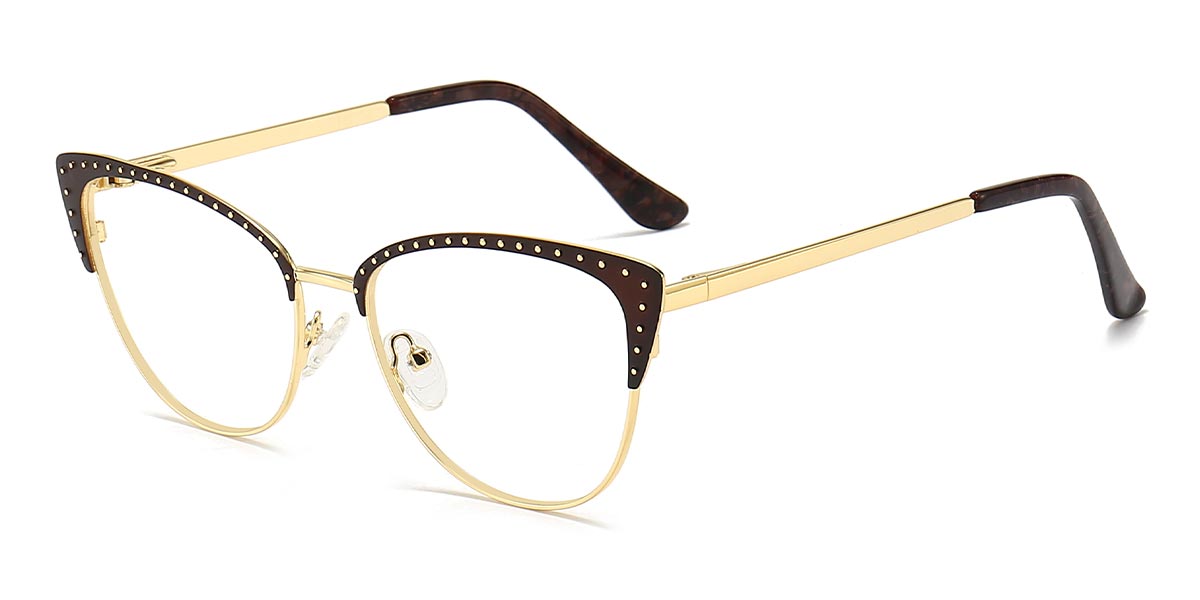 Brown - Cat eye Glasses - Marty